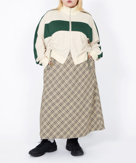 チェック柄ロングスカート[商品：PN26SS-010] - PUNYUS Online Store