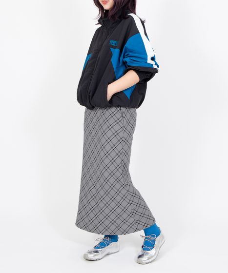 チェック柄ロングスカート[商品：PN26SS-010] - PUNYUS Online Store