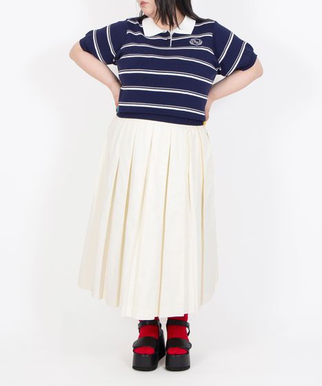 半袖ボーダーポロニット[商品：PN26SS-011] - PUNYUS Online Store