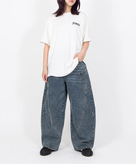 サイドポケットバレルデニムパンツ[商品：PN26SS-013] - PUNYUS Online