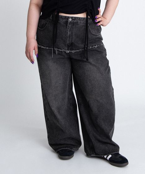 レイヤード風デニムパンツ[商品：PN26SS-014] - PUNYUS Online Store