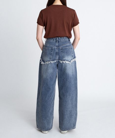 レイヤード風デニムパンツ[商品：PN26SS-014] - PUNYUS Online Store