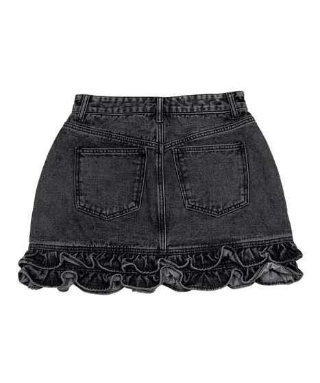 フリルデニムミニスカート[商品：PN26SS-015] - PUNYUS Online Store