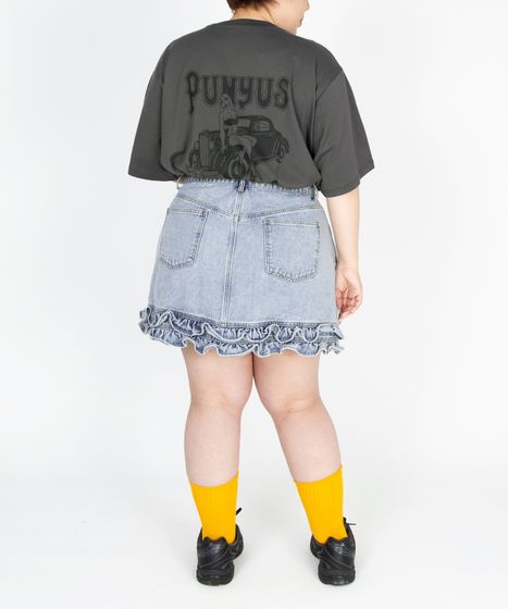 フリルデニムミニスカート[商品：PN26SS-015] - PUNYUS Online Store