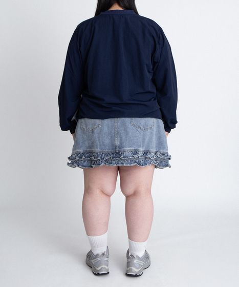 フリルデニムミニスカート[商品：PN26SS-015] - PUNYUS Online Store
