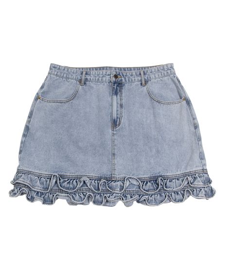 フリルデニムミニスカート[商品：PN26SS-015] - PUNYUS Online Store