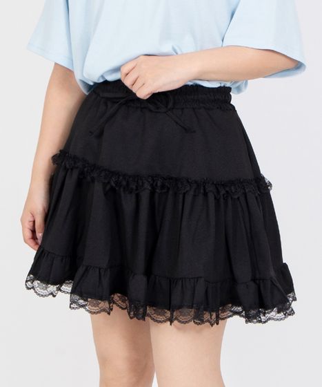 レースティアードミニスカート[商品：PN26SS-016] - PUNYUS Online