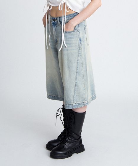 デザインデニムハーフパンツ[商品：PN26SS-017] - PUNYUS Online Store