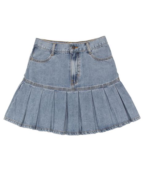 プリーツヘムデニムミニスカート[商品：PN26SS-018] - PUNYUS Online
