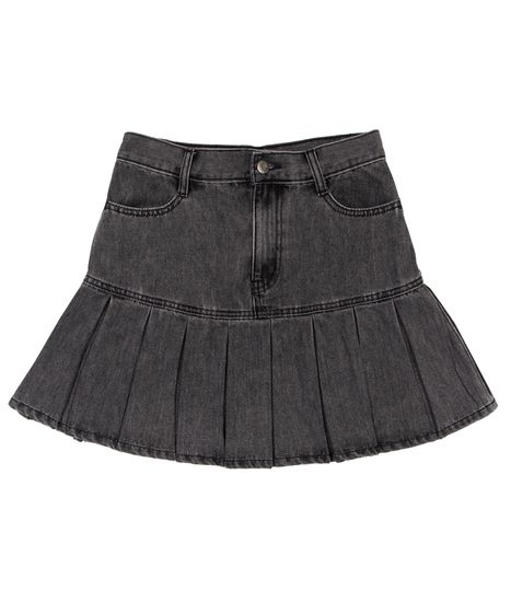 プリーツヘムデニムミニスカート[商品：PN26SS-018] - PUNYUS Online
