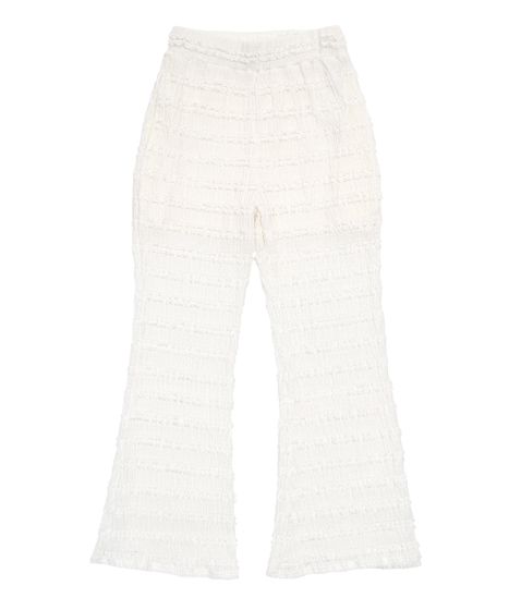 レースフリルフレアパンツ[商品：PN26SS-022] - PUNYUS Online Store