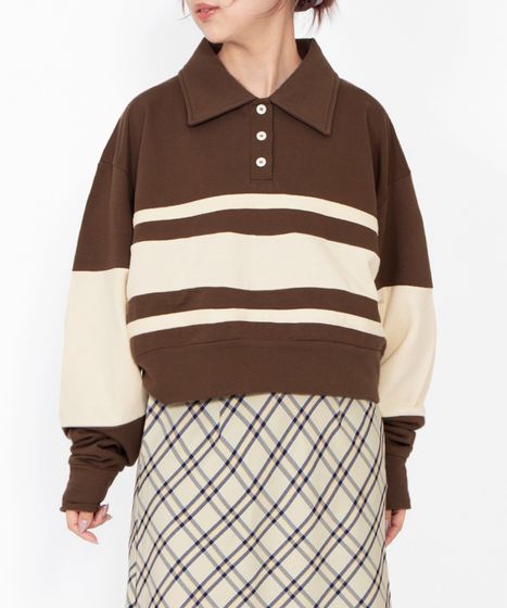 バイカラーラガースウェット[商品：PN26SS-023] - PUNYUS Online Store