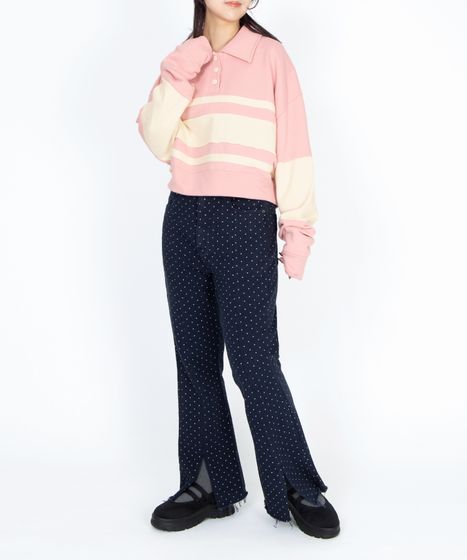 バイカラーラガースウェット[商品：PN26SS-023] - PUNYUS Online Store