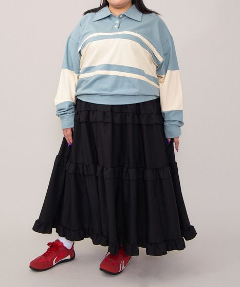 フリルティアードロングスカート[商品：PN26SS-027] - PUNYUS Online