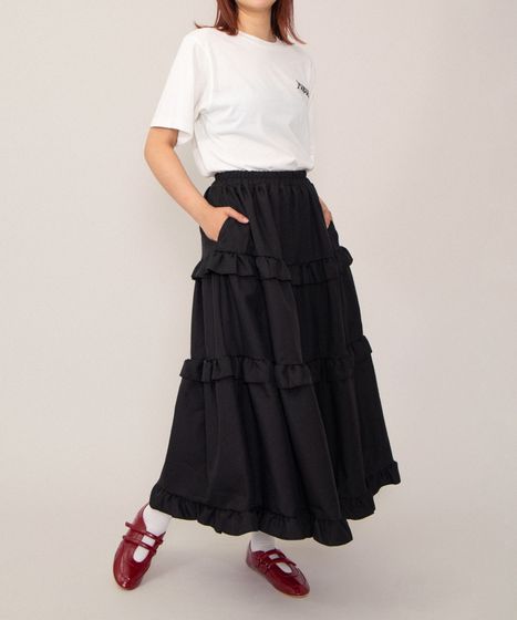 フリルティアードロングスカート[商品：PN26SS-027] - PUNYUS Online