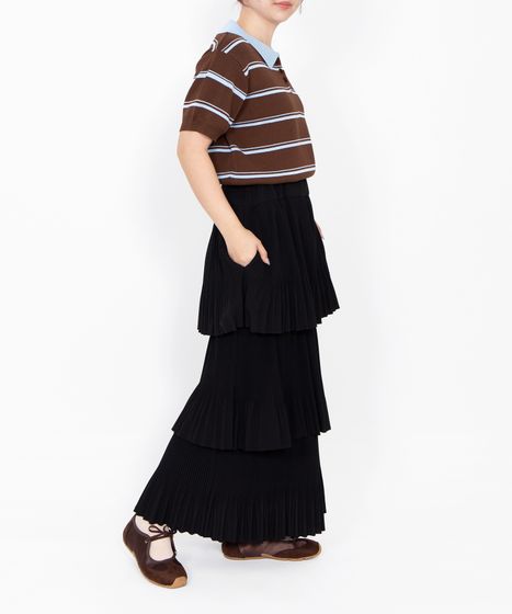 プリーツティアードロングスカート[商品：PN26SS-028] - PUNYUS Online