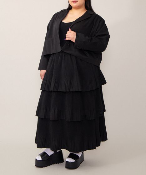 プリーツティアードロングスカート[商品：PN26SS-028] - PUNYUS Online
