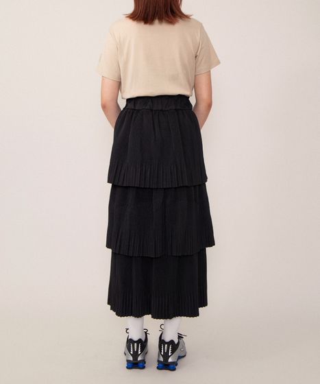 プリーツティアードロングスカート[商品：PN26SS-028] - PUNYUS Online