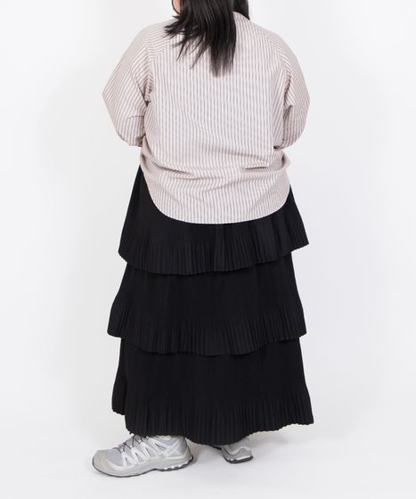 新品タグ付き Sustainableプリーツティアードロングスカート Sサイズ SNIDEL（スナイデル）の「Sustainableプリーツティアードロング