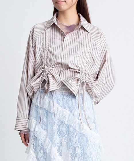 ドロストストライプシャツ[商品：PN26SS-029] - PUNYUS Online Store
