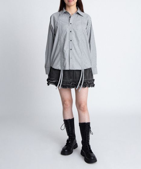 ドロストストライプシャツ[商品：PN26SS-029] - PUNYUS Online Store