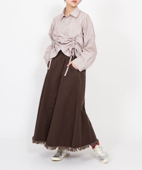 ドロストストライプシャツ[商品：PN26SS-029] - PUNYUS Online Store