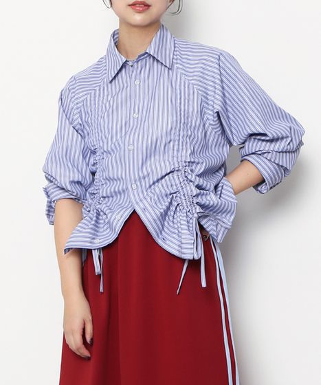 ドロストストライプシャツ[商品：PN26SS-029] - PUNYUS Online Store