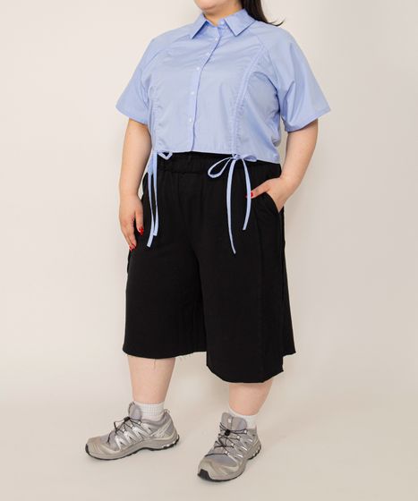 クロップド丈ドロストシャツ[商品：PN26SS-030] - PUNYUS Online Store