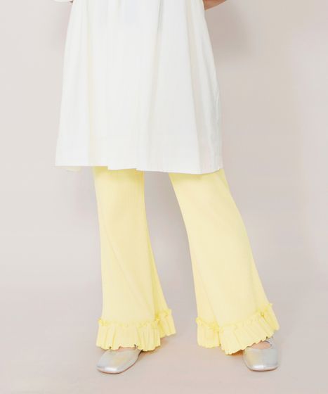 リブフレアフリルパンツ[商品：PN26SS-034] - PUNYUS Online Store