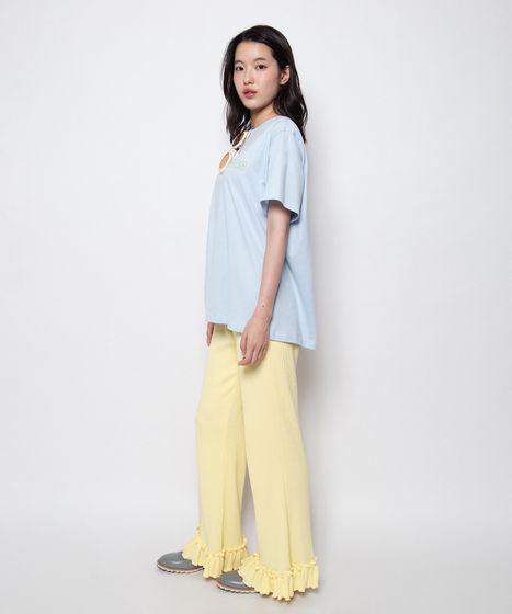 リブフレアフリルパンツ[商品：PN26SS-034] - PUNYUS Online Store