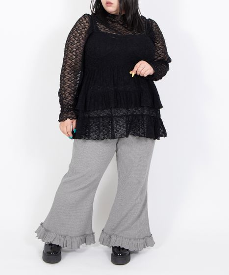 リブフレアフリルパンツ[商品：PN26SS-034] - PUNYUS Online Store
