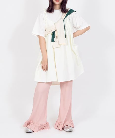 リブフレアフリルパンツ[商品：PN26SS-034] - PUNYUS Online Store