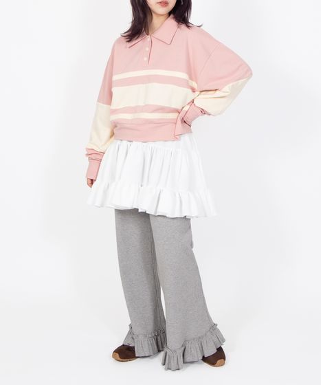 リブフレアフリルパンツ[商品：PN26SS-034] - PUNYUS Online Store