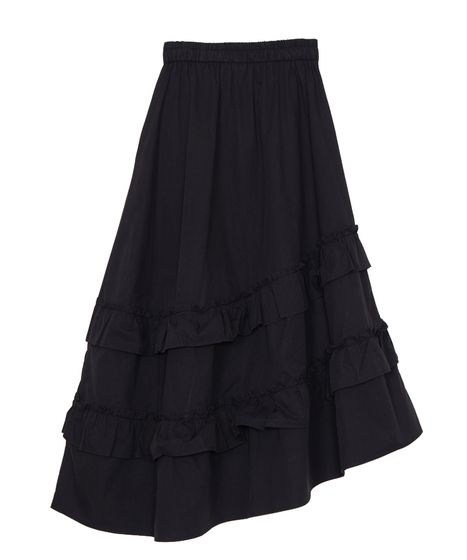 アシンメトリーフリルロングスカート[商品：PN26SS-036] - PUNYUS