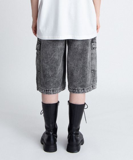 デニムカーゴハーフパンツ[商品：PN26SS-040] - PUNYUS Online Store