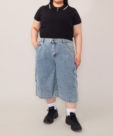 デニムカーゴハーフパンツ[商品：PN26SS-040] - PUNYUS Online Store