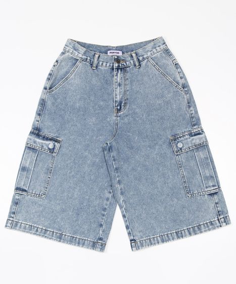 デニムカーゴハーフパンツ[商品：PN26SS-040] - PUNYUS Online Store