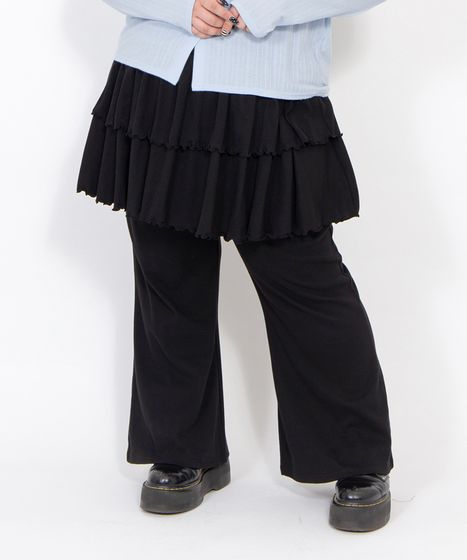 フリルレイヤードフレアパンツ[商品：PN26SS-042] - PUNYUS Online