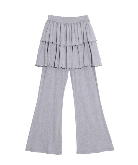 フリルレイヤードフレアパンツ[商品：PN26SS-042] - PUNYUS Online