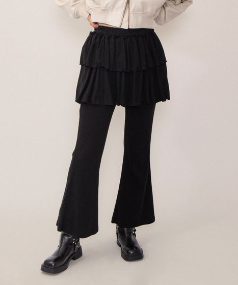 フリルレイヤードフレアパンツ[商品：PN26SS-042] - PUNYUS Online