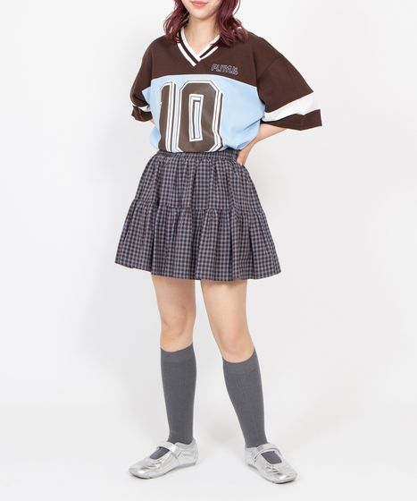チェックティアードミニスカート[商品：PN26SS-043] - PUNYUS Online