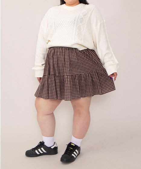チェックティアードミニスカート[商品：PN26SS-043] - PUNYUS Online