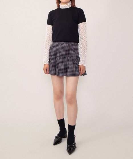 チェックティアードミニスカート[商品：PN26SS-043] - PUNYUS Online
