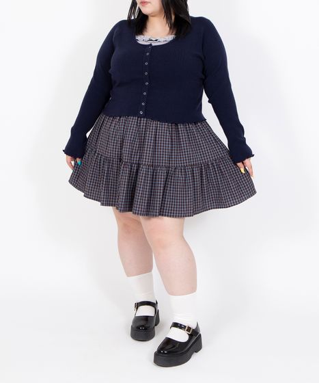 チェックティアードミニスカート[商品：PN26SS-043] - PUNYUS Online