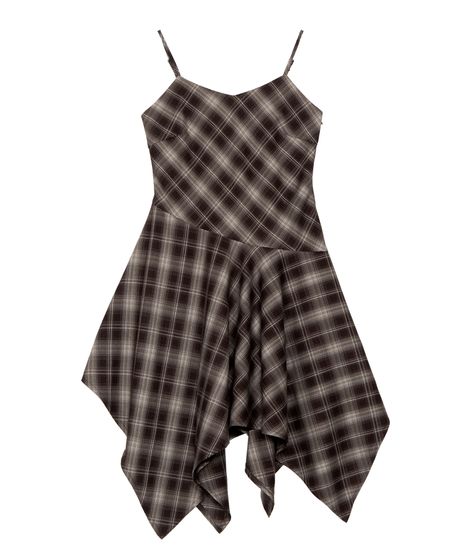 チェック柄イレヘムキャミワンピース[商品：PN26SS-044] - PUNYUS