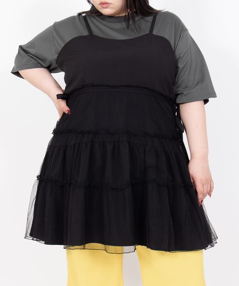チュールレイヤードキャミワンピース[商品：PN26SS-049] - PUNYUS
