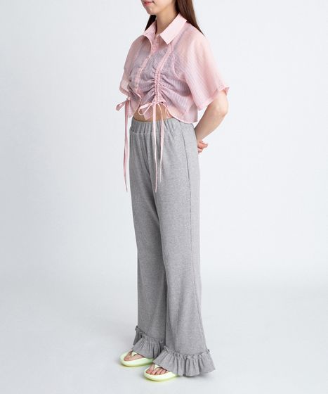 シアークロップド丈ドロストシャツ[商品：PN26SS-053] - PUNYUS Online
