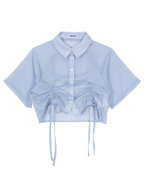 シアークロップド丈ドロストシャツ[商品：PN26SS-053] - PUNYUS Online