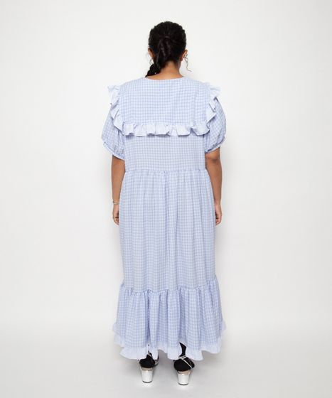 ギンガムチェックフリルワンピース[商品：PN26SS-058] - PUNYUS Online