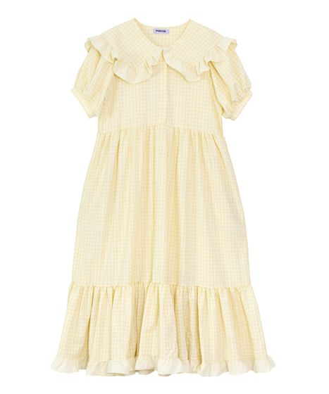 ギンガムチェックフリルワンピース[商品：PN26SS-058] - PUNYUS Online